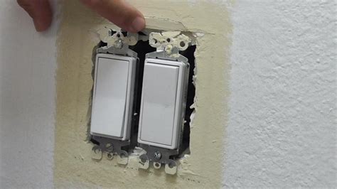 drywall electrical box patches|drywall repair around outlet.